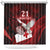 Custom Tonga XIII Rugby Tribal Tattoo Shower Curtain Mate Ma'a Tonga Kupesi Ngatu Grunge Style