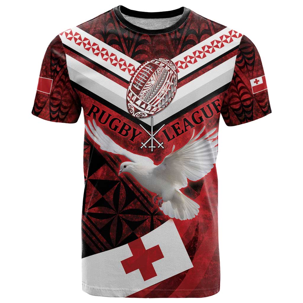 Custom Tonga XIII Rugby Tribal Tattoo T Shirt Mate Ma'a Tonga Kupesi Ngatu Grunge Style