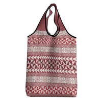 Pasifika Sataoa Pattern Simple Motif Grocery Bag Cherry