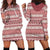 Pasifika Sataoa Pattern Simple Motif Hoodie Dress Cherry LT9 - Polynesian Pride