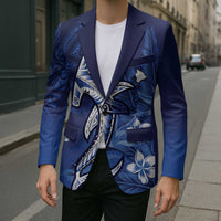 Personalized Hawaiian Maori Hammerhead Shark Blazer Polu Plumeria - Polynesian Pride