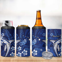Personalized Hawaiian Maori Hammerhead Shark 4 in 1 Can Cooler Tumbler Polu Plumeria LT9 - Polynesian Pride