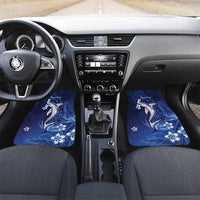 Personalized Hawaiian Maori Hammerhead Shark Car Mats Polu Plumeria - Polynesian Pride