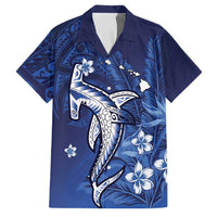 Personalized Hawaiian Maori Hammerhead Shark Family Matching Long Sleeve Bodycon Dress and Hawaiian Shirt Polu Plumeria