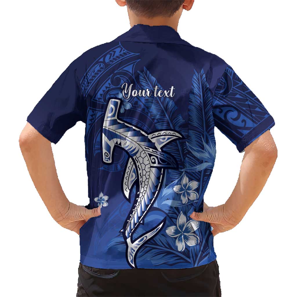 Personalized Hawaiian Maori Hammerhead Shark Hawaiian Shirt Polu Plumeria - Polynesian Pride