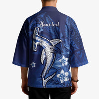 Personalized Hawaiian Maori Hammerhead Shark Kimono Polu Plumeria - Polynesian Pride