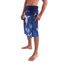 Personalized Hawaiian Maori Hammerhead Shark Lavalava Polu Plumeria - Polynesian Pride
