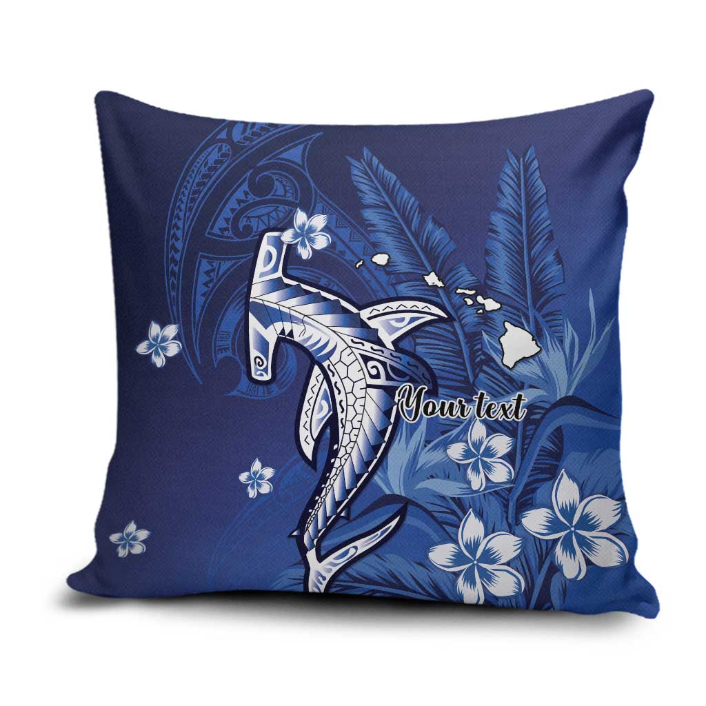 Personalized Hawaiian Maori Hammerhead Shark Pillow Cover Polu Plumeria - Polynesian Pride