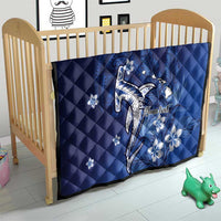 Personalized Hawaiian Maori Hammerhead Shark Quilt Polu Plumeria LT9 - Polynesian Pride