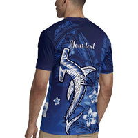 Personalized Hawaiian Maori Hammerhead Shark Rugby Jersey Polu Plumeria - Polynesian Pride
