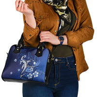 Personalized Hawaiian Maori Hammerhead Shark Shoulder Handbag Polu Plumeria - Polynesian Pride