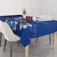 Personalized Hawaiian Maori Hammerhead Shark Tablecloth Polu Plumeria - Polynesian Pride
