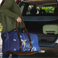 Personalized Hawaiian Maori Hammerhead Shark Travel Bag Polu Plumeria - Polynesian Pride