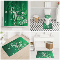 Personalized Hawaiian Maori Hammerhead Shark Bathroom Set Omaomao Plumeria - Polynesian Pride