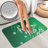 Personalized Hawaiian Maori Hammerhead Shark Bathroom Set Omaomao Plumeria - Polynesian Pride