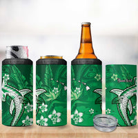 Personalized Hawaiian Maori Hammerhead Shark 4 in 1 Can Cooler Tumbler Omaomao Plumeria LT9 - Polynesian Pride