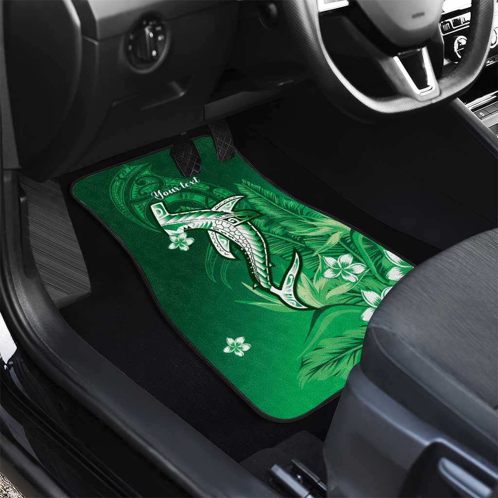Personalized Hawaiian Maori Hammerhead Shark Car Mats Omaomao Plumeria LT9 - Polynesian Pride