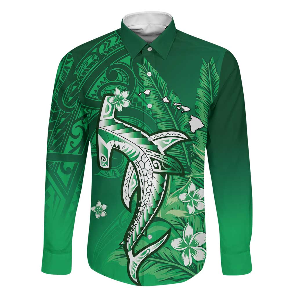 Personalized Hawaiian Maori Hammerhead Shark Family Matching Off Shoulder Maxi Dress and Hawaiian Shirt Omaomao Plumeria