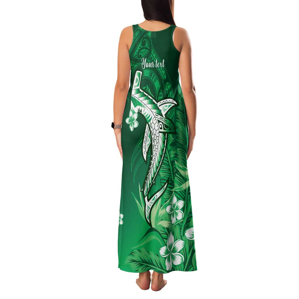 Personalized Hawaiian Maori Hammerhead Shark Family Matching Tank Maxi Dress and Hawaiian Shirt Omaomao Plumeria
