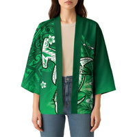 Personalized Hawaiian Maori Hammerhead Shark Kimono Omaomao Plumeria - Polynesian Pride