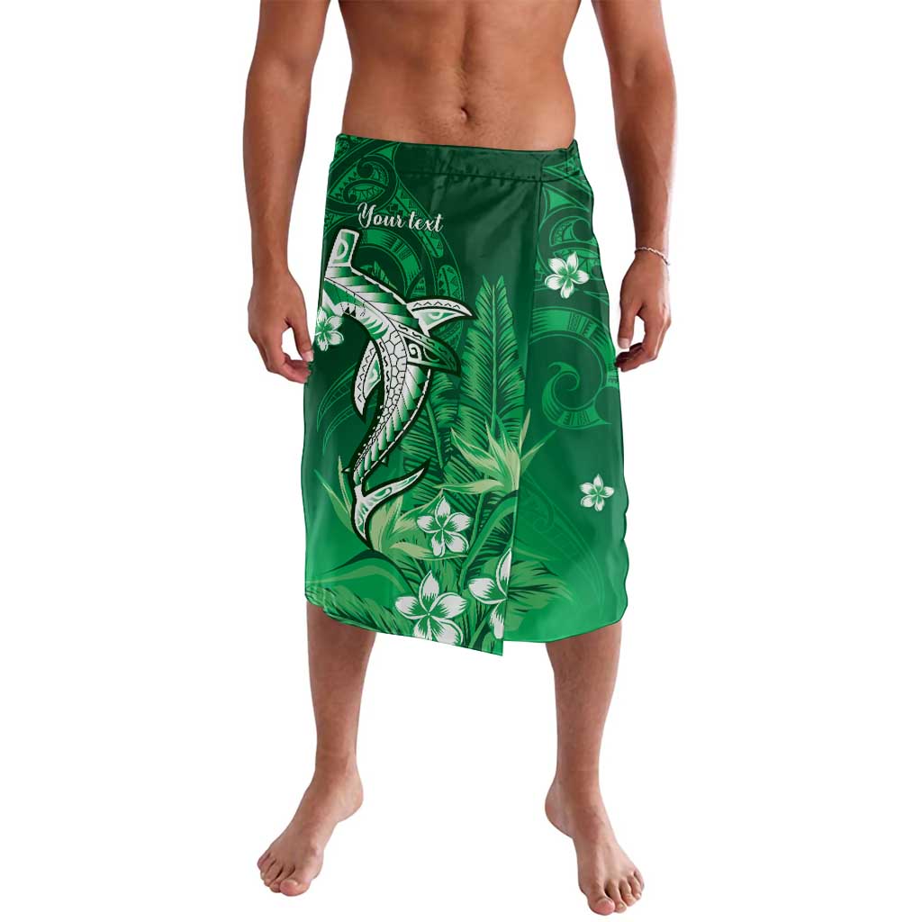Personalized Hawaiian Maori Hammerhead Shark Lavalava Omaomao Plumeria - Polynesian Pride