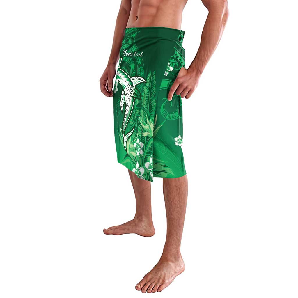 Personalized Hawaiian Maori Hammerhead Shark Lavalava Omaomao Plumeria - Polynesian Pride
