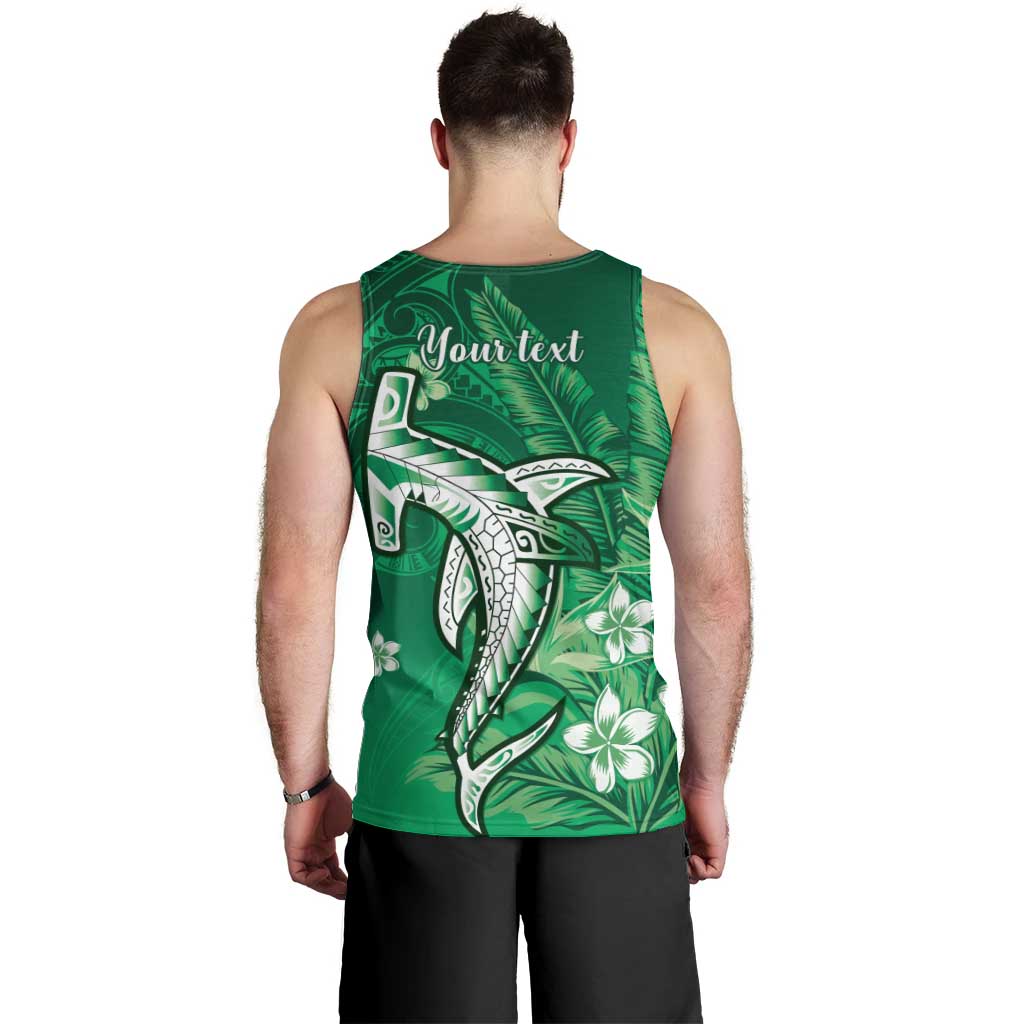 Personalized Hawaiian Maori Hammerhead Shark Men Tank Top Omaomao Plumeria LT9 - Polynesian Pride