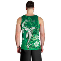 Personalized Hawaiian Maori Hammerhead Shark Men Tank Top Omaomao Plumeria LT9 - Polynesian Pride