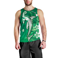 Personalized Hawaiian Maori Hammerhead Shark Men Tank Top Omaomao Plumeria LT9 - Polynesian Pride