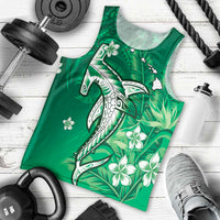 Personalized Hawaiian Maori Hammerhead Shark Men Tank Top Omaomao Plumeria LT9 - Polynesian Pride