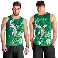 Personalized Hawaiian Maori Hammerhead Shark Men Tank Top Omaomao Plumeria LT9 - Polynesian Pride