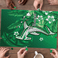 Personalized Hawaiian Maori Hammerhead Shark Puzzle Omaomao Plumeria - Polynesian Pride