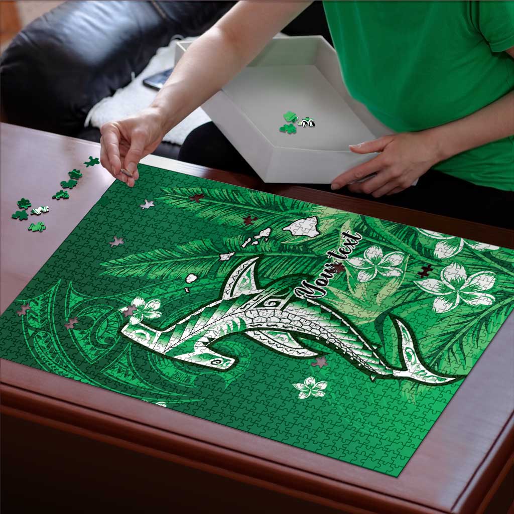 Personalized Hawaiian Maori Hammerhead Shark Puzzle Omaomao Plumeria - Polynesian Pride