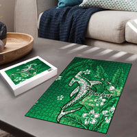 Personalized Hawaiian Maori Hammerhead Shark Puzzle Omaomao Plumeria - Polynesian Pride