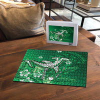 Personalized Hawaiian Maori Hammerhead Shark Puzzle Omaomao Plumeria - Polynesian Pride