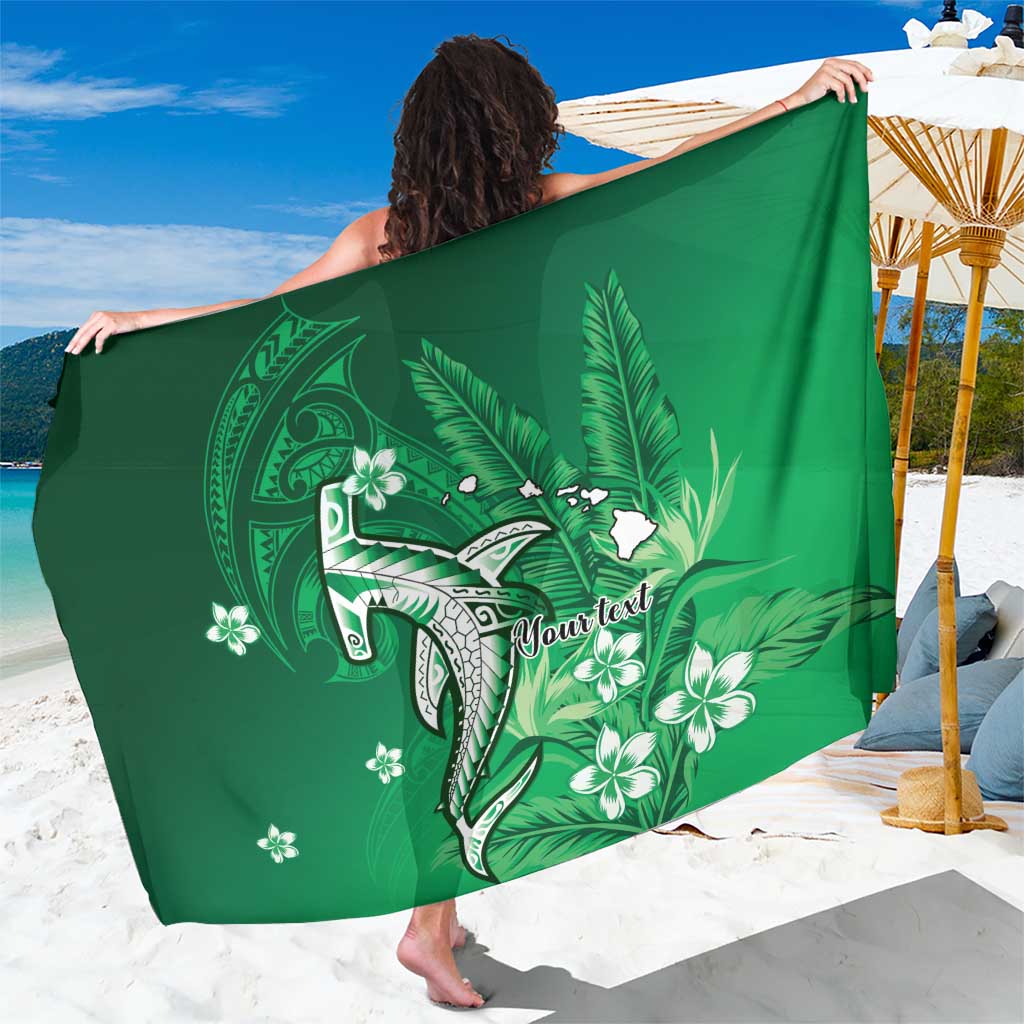 Personalized Hawaiian Maori Hammerhead Shark Sarong Omaomao Plumeria - Polynesian Pride