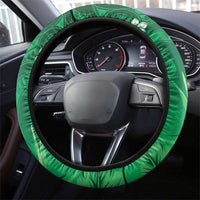 Hawaiian Maori Hammerhead Shark Steering Wheel Cover Omaomao Plumeria LT9 - Polynesian Pride