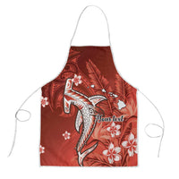 Personalized Hawaiian Maori Hammerhead Shark Apron Ulaula Plumeria - Polynesian Pride