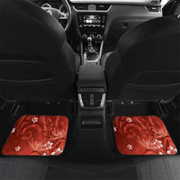 Personalized Hawaiian Maori Hammerhead Shark Car Mats Ulaula Plumeria - Polynesian Pride