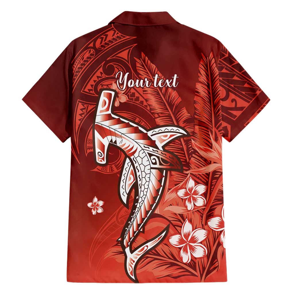 Personalized Hawaiian Maori Hammerhead Shark Family Matching Mermaid Dress and Hawaiian Shirt Ulaula Plumeria