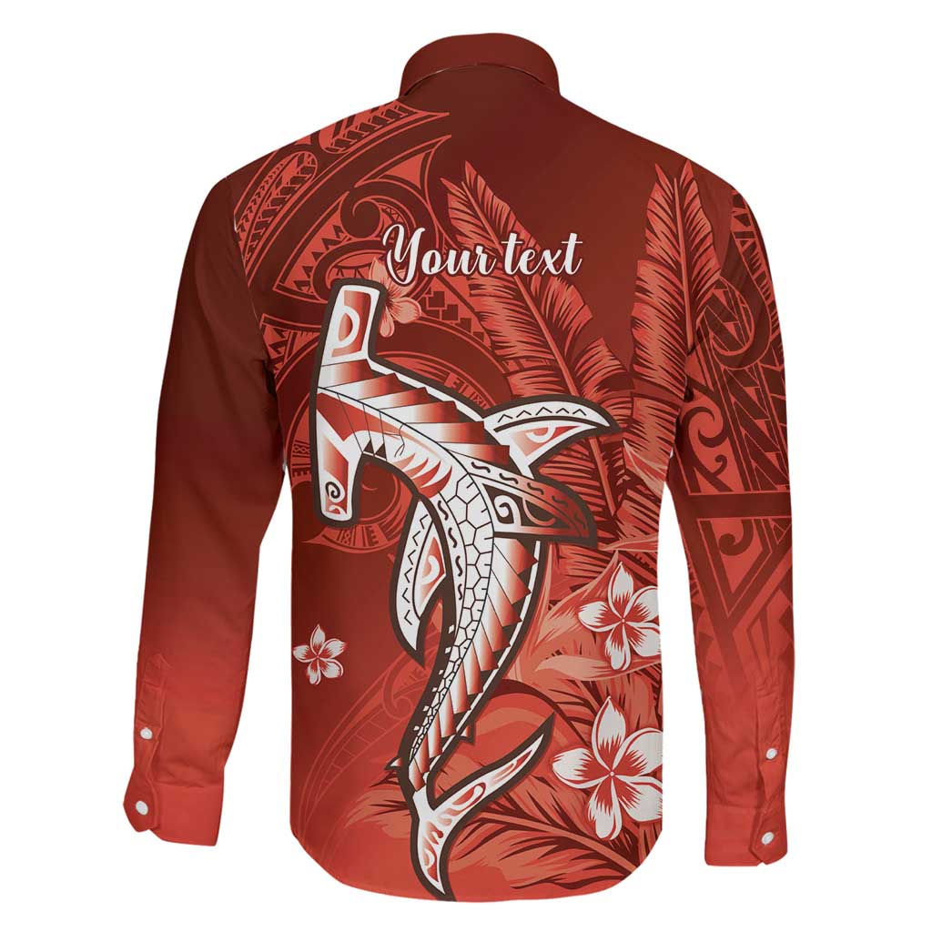Personalized Hawaiian Maori Hammerhead Shark Family Matching Mermaid Dress and Hawaiian Shirt Ulaula Plumeria