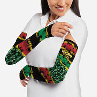 Vanuatu 46th Year Anniversary Arm Sleeves 30 July 1980 Hibiscus Seamless Pattern