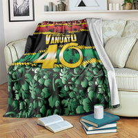 Vanuatu 46th Year Anniversary Blanket 30 July 1980 Hibiscus Seamless Pattern