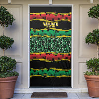 Vanuatu 46th Year Anniversary Door Cover 30 July 1980 Hibiscus Seamless Pattern