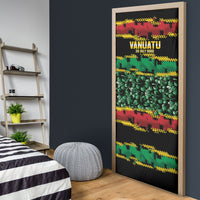 Vanuatu 46th Year Anniversary Door Cover 30 July 1980 Hibiscus Seamless Pattern