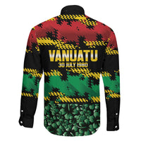 Vanuatu 46th Year Anniversary Family Matching Off Shoulder Maxi Dress and Hawaiian Shirt 30 July 1980 Hibiscus Seamless Pattern LT9 - Polynesian Pride