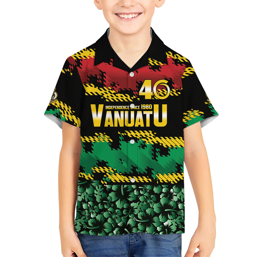 Vanuatu 46th Year Anniversary Hawaiian Shirt 30 July 1980 Hibiscus Seamless Pattern LT9 - Polynesian Pride