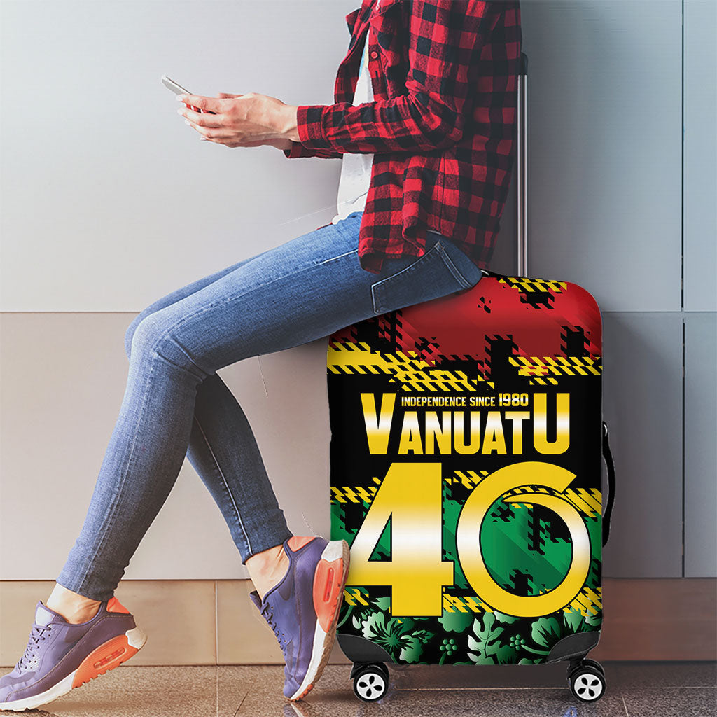 Vanuatu 46th Year Anniversary Luggage Cover 30 July 1980 Hibiscus Seamless Pattern