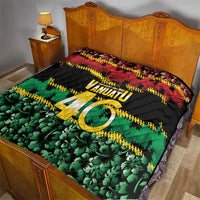 Vanuatu 46th Year Anniversary Quilt 30 July 1980 Hibiscus Seamless Pattern