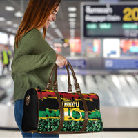 Vanuatu 46th Year Anniversary Travel Bag 30 July 1980 Hibiscus Seamless Pattern